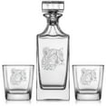 thumbnail image 1 of Whiskey Decanter Gift Set With 2 Whiskey Old Fashioned Rocks Glasses Cheetah Head, 1 of 1