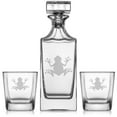 thumbnail image 1 of Whiskey Decanter Gift Set With 2 Whiskey Old Fashioned Rocks Glasses Frog, 1 of 1