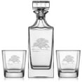thumbnail image 1 of Whiskey Decanter Gift Set With 2 Whiskey Old Fashioned Rocks Glasses Oak Tree, 1 of 1