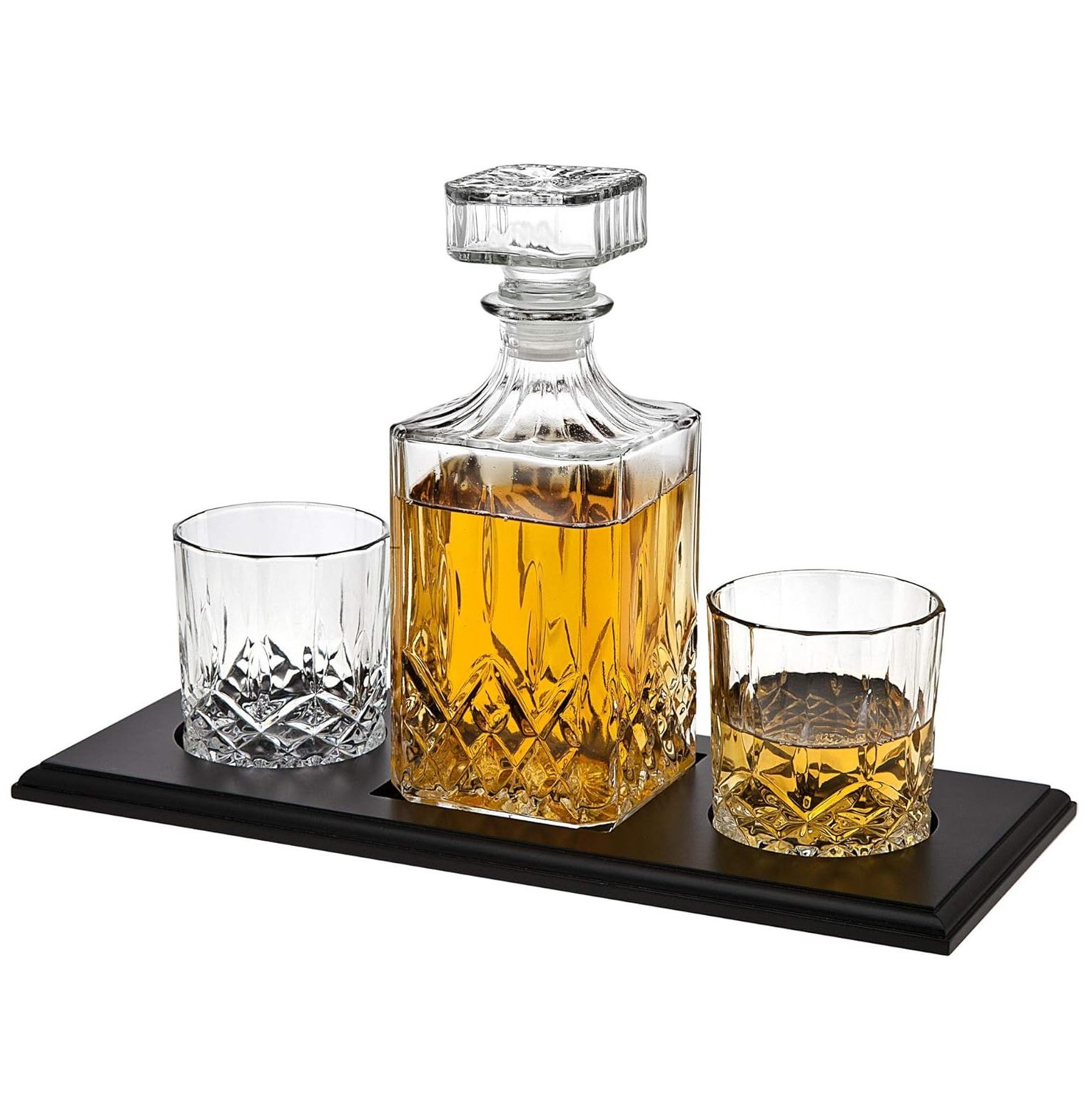 Whiskey Decanter and Glasses Barware Set, for Liquor Bourbon Wine or