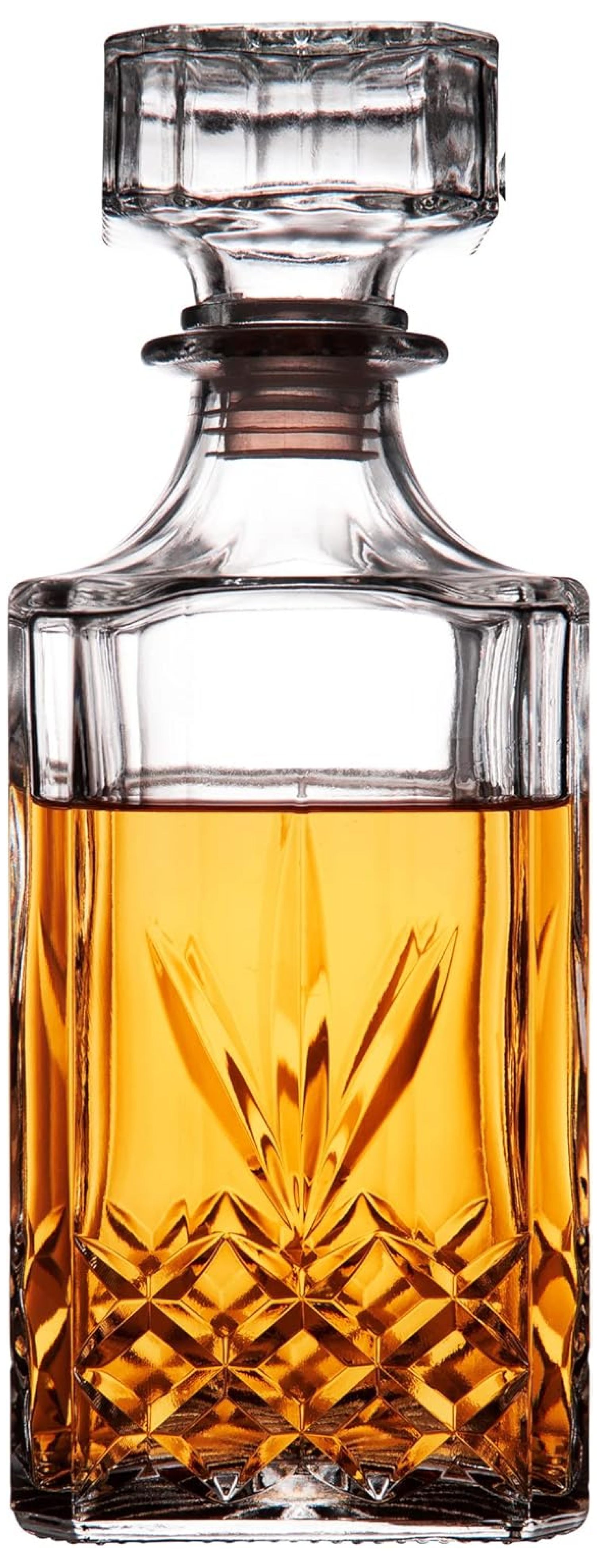 Gallery Detail: Whiskey Decanter With Stopper 34Oz Glass Carafe For Bourbon Gin