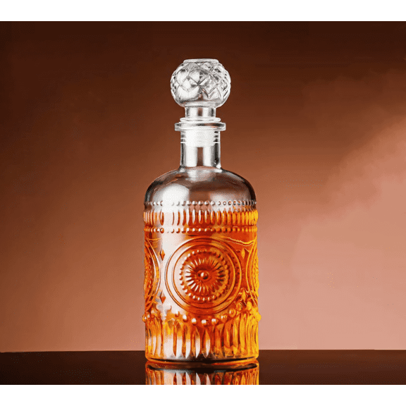 Whiskey Decanters with Airtight Stopper , Elegant Glass Liquor Decanter Bottles for Whiskey, Brandy, Scotch, Vodka, Bourbon, Alcohol Drinks Home Kitchen Decor,34OZ
