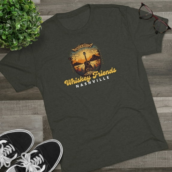 Whiskey Friends 2 - Unisex Tri-Blend Crew Tee