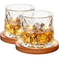 thumbnail image 1 of Whiskey Glass Set, 10 oz Crystal Fashioned Rocks Glass Tumbler, for Scotch, Home Bar Gifts for Men Women (2 Pack), 1 of 11