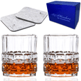 thumbnail image 1 of Whiskey Glasses 8oz Premium Scotch Glasses Set of 2 - Old Fashioned Whiskey glass, 1 of 5