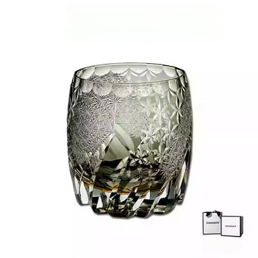 Whiskey Glasses Crystal Glassware Edo Kiriko Cup Elegant High End Barware Set for Scotch Bourbon Wine Lovers