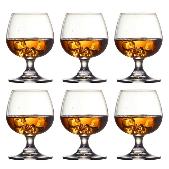 Whiskey Glasses Set of 6, Bourbon Glass, Old Fashioned Glasses, 11.5 Oz Short Stem Wine Glass for Spirits, Vodka, Scotch,Cognac, Brandy, Cocktails for New Year's