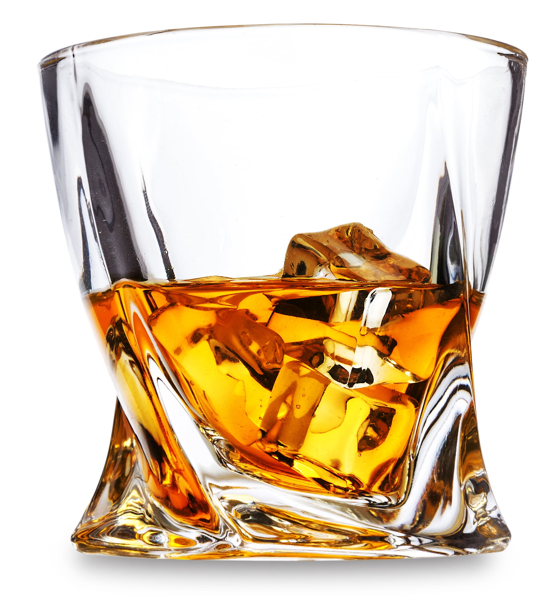 Whiskey Glasses Set of 4, 10oz LANFULA Glass Tumbler for Scotch Bourbon