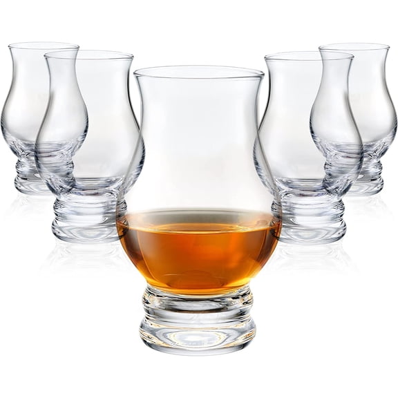 Whiskey Glsses Set of 6 - Cler Mint Julep Shot Glss Br Gift Ske Sets, Old Fshioned Brndy Snifter Drinking Whisky for Scotch Bourbon Liquor Tequil Gin Tonic Cognc Vodk Cocktil