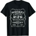 thumbnail image 1 of Whiskey Goes In Wisdom Comes Out Funny Drinking Tee T-Shirt, 1 of 4