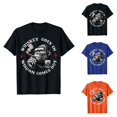 thumbnail image 1 of Whiskey Goes in Wisdom Comes out Graphic Tees for Women 2026 Summer Casual Short Sleeve Crewneck Funny Monkey T Shirts, 1 of 3