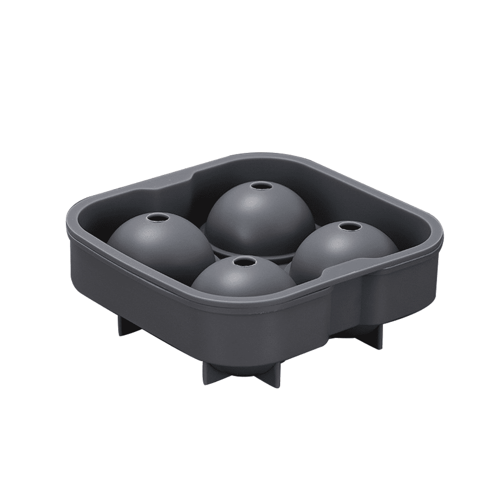 True Gray Neptune Sphere Ice Cube Mold - Silicone Ball Ice Cube Molds For Whiskey  Bourbon And Cocktails In Grey, 2.25 Inch : Target