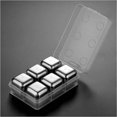 thumbnail image 1 of Whiskey Ice Cubes Stainless Steel Ice Cubes for Drinks Chilling Set of 4/6/8 with Box, Reusable Metal Whiskey Stones, Wine Chiller Rocks No Dilution Waterless Ice for Scotch, Vodka, Rum (Size : 6 pcs, 1 of 5