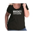 thumbnail image 1 of Whiskey Is My Valentine Womens Plus Size Scoopneck T, 1 of 1