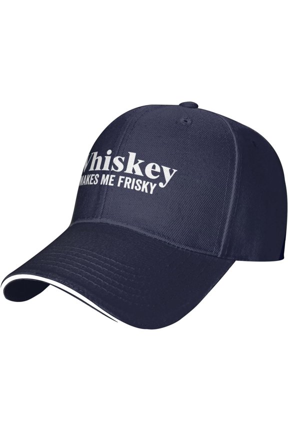 Whiskey Makes Me Frisky Hat Sandwich Baseball Cap Trucker Caps Sunhat Fashion Adjustable Visor Men Women Outdoor Black
