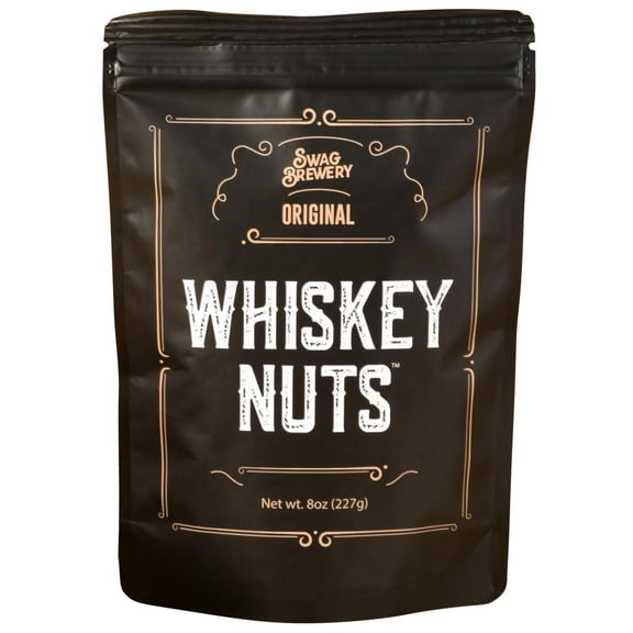 Whiskey Nuts - Gourmet Mix of Slightly Sweet and Salty Almonds, Peanuts, Corn Nuts, & Honey Roasted Sesame Sticks That Brings Out The Flavor Of Whiskey. Great Gift for Men, Women, Bourbon Lovers