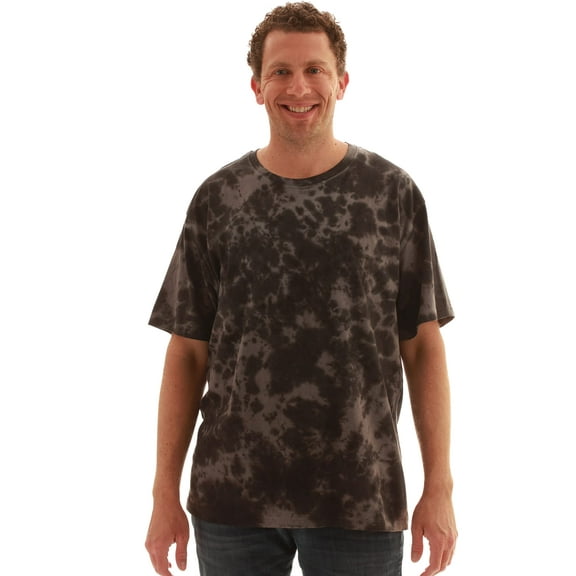 Whiskey & Oak Men’s Tie Dye T-Shirt – Crew Neck Tee Shirt (Tie Dye Black, 3X-Large)