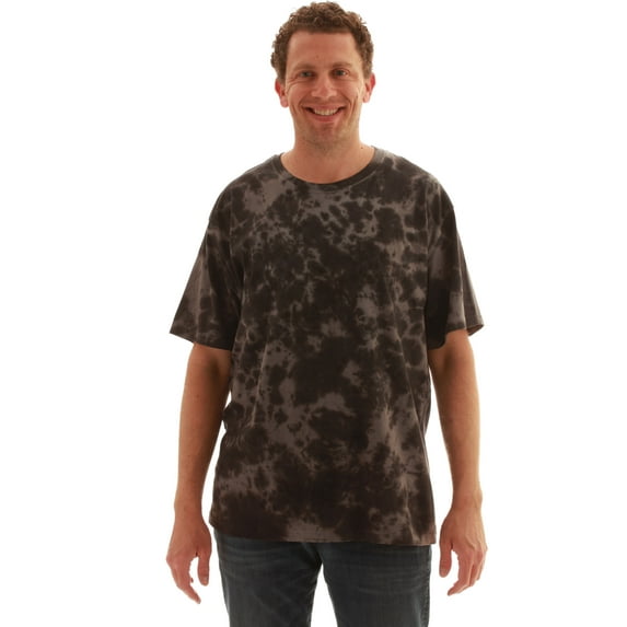 Whiskey & Oak Men’s Tie Dye T-Shirt – Crew Neck Tee Shirt (Tie Dye Black, X-Large)