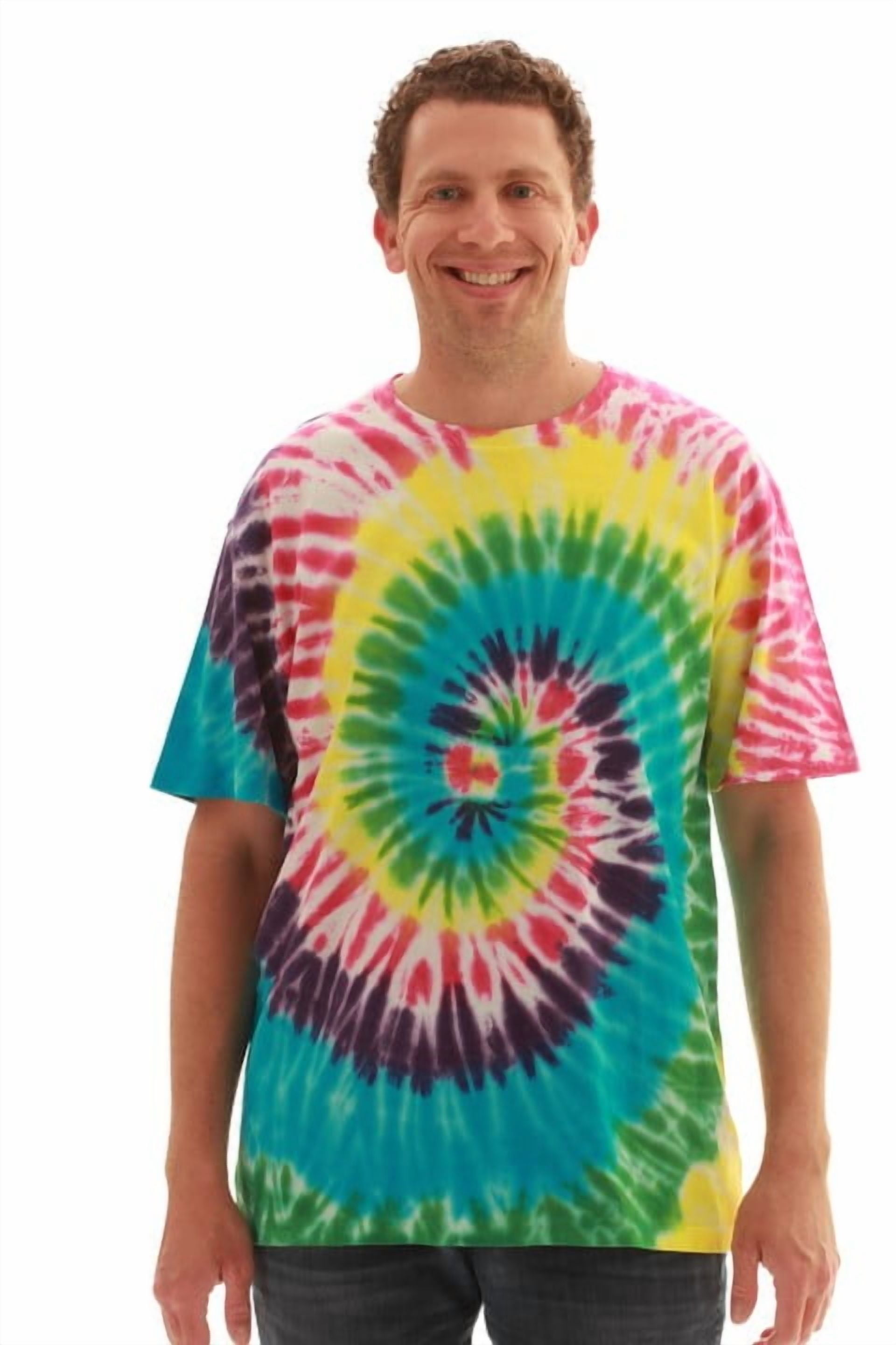 Whiskey & Oak Men's Tie Dye T-Shirt – Crew Neck Tee Shirt