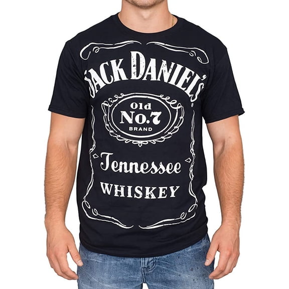 Whiskey Old No. 7 Tenessee Label Adult Black T-Shirt