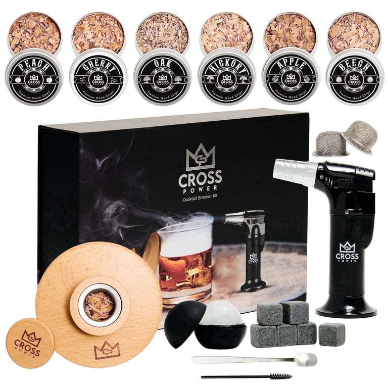 【OPEN】SMOKY SCOT キノティー　シップスミス　３本セット CrossPower Whiskey Smoker Kit with Torch, 6 Wood Chips Flavors