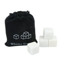 thumbnail image 1 of Whiskey Stones, Chilling Stones Gift Set, Reusable Natural Drinking Stones with Velvet Pouch for Liquor and Alcoholic Beverages, Easy to Clean Durable Cooling Cubes, 1 of 5