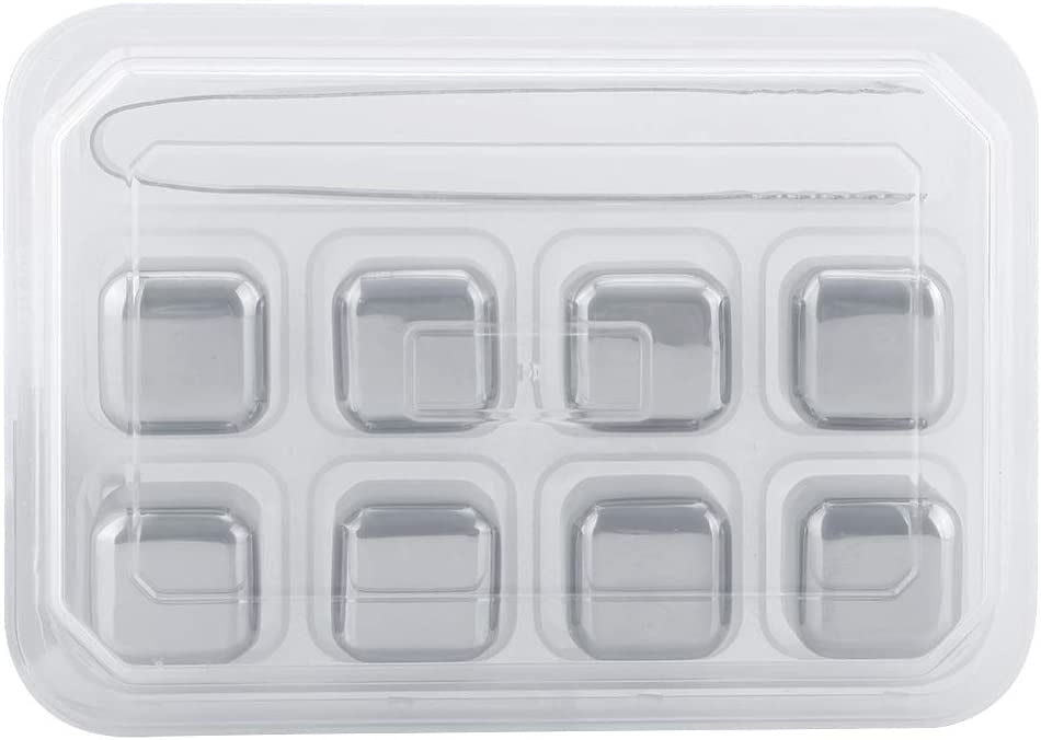 Whiskey Stones Gift Set,Reusable Stainless Steel Ice Cube Reusable