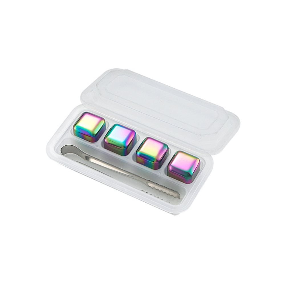 Whiskey Stones Reusable Ice Cubes Chilling Beverage Rocks with Tongs ...