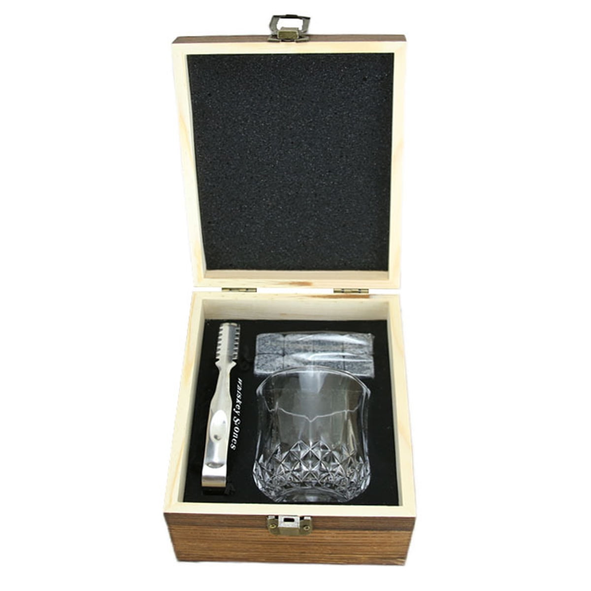 Whiskey Stones and Whiskey Glass Gift Set, 8 Whisky Stones 1 Crystal