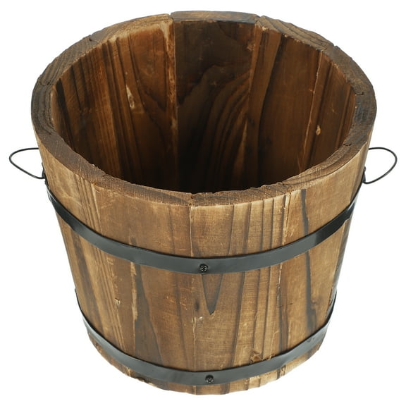 Whiskey Succulent Planters Large Vase for Garden Wooden Bowl Barrel Pot Outdoor