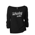 thumbnail image 1 of Whiskey Talkin' Women's Fashion Slouchy 3/4 Sleeves Raglan Lightweight Sweatshirt Black Large, 1 of 3