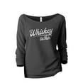 thumbnail image 1 of Whiskey Talkin' Women's Fashion Slouchy 3/4 Sleeves Raglan Lightweight Sweatshirt Gunmetal 2X-Large, 1 of 3