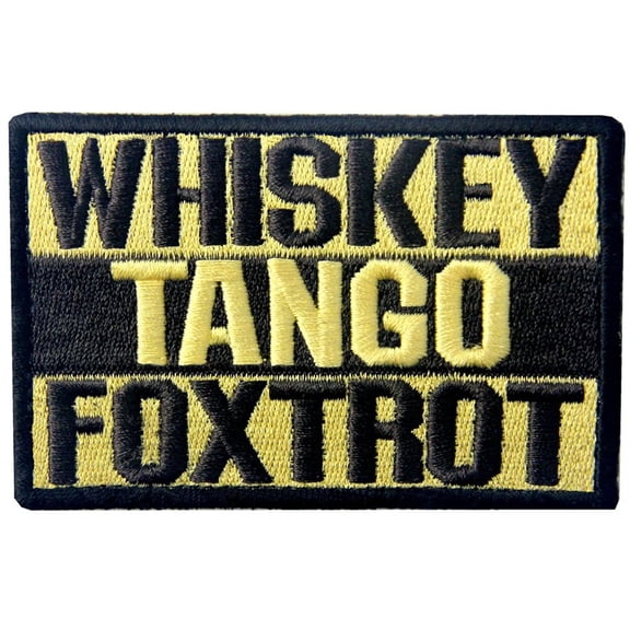 Whiskey Tango Foxtrot Acu Tactical Combat Emblem Embroidered Morale Hook And Loop Patch