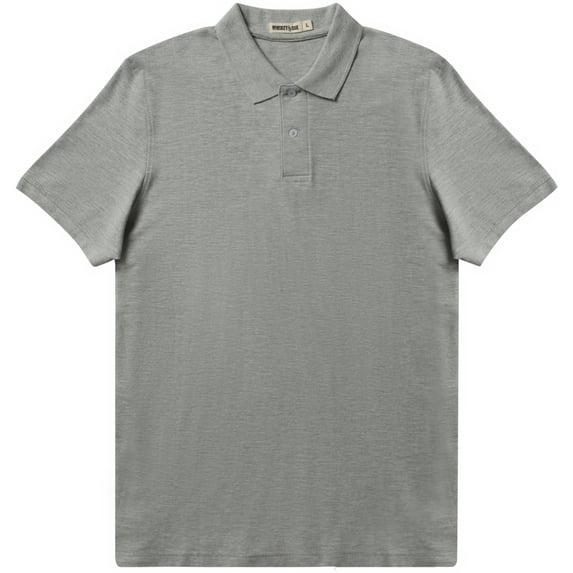 Whiskey and Oak Classic Fit Short Sleeve Polo Shirts for Men (Heather Grey, XXX-Large)