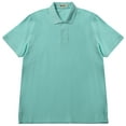 thumbnail image 1 of Whiskey and Oak Classic Fit Short Sleeve Polo Shirts for Men (Mint, Large), 1 of 3