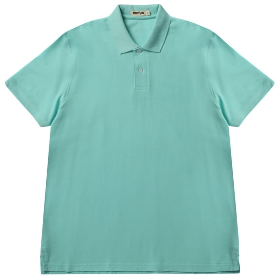 Whiskey and Oak Classic Fit Short Sleeve Polo Shirts for Men (Mint, Medium)