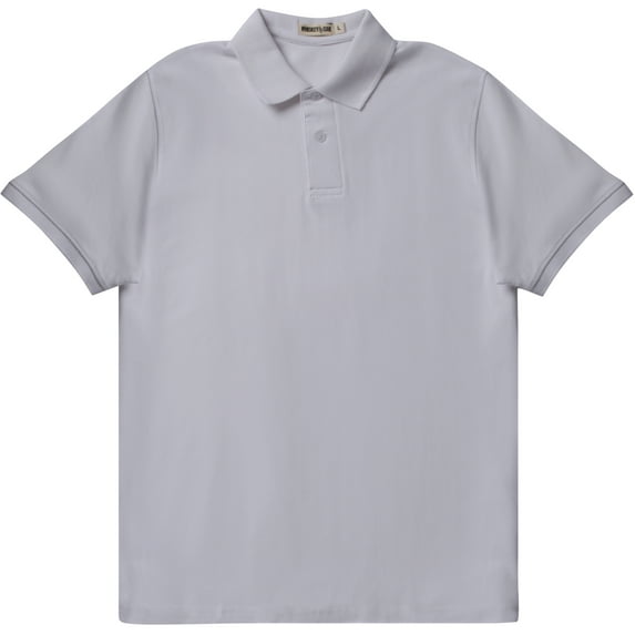 Whiskey and Oak Classic Fit Short Sleeve Polo Shirts for Men (White, Medium)