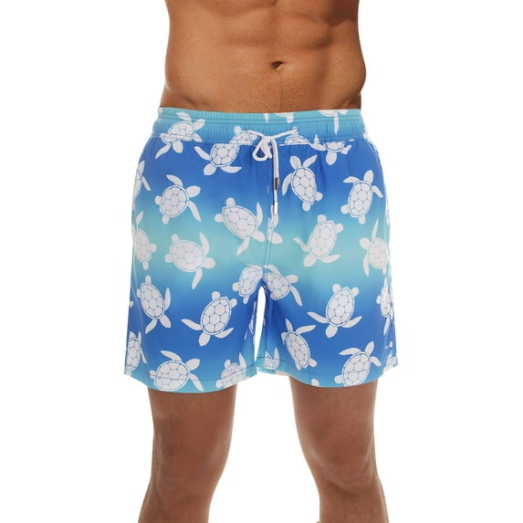 Whiskey and Oak Men's Bathing Suit Swim Trunks 94952-10399-XS (Blue - Turtle, XX-Large)