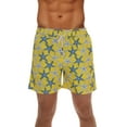 thumbnail image 1 of Whiskey and Oak Men's Bathing Suit Swim Trunks 94952-10399-XS (Citron - Starfish, X-Large), 1 of 3