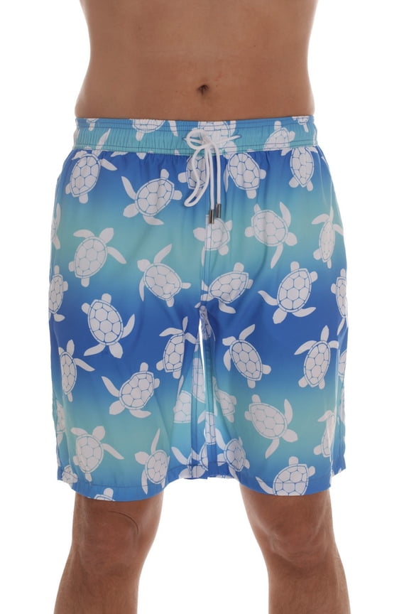 Whiskey and Oak Men's Bathing Suit Swim Trunks 94953-5726-XS (Blue - Turtle, Medium)