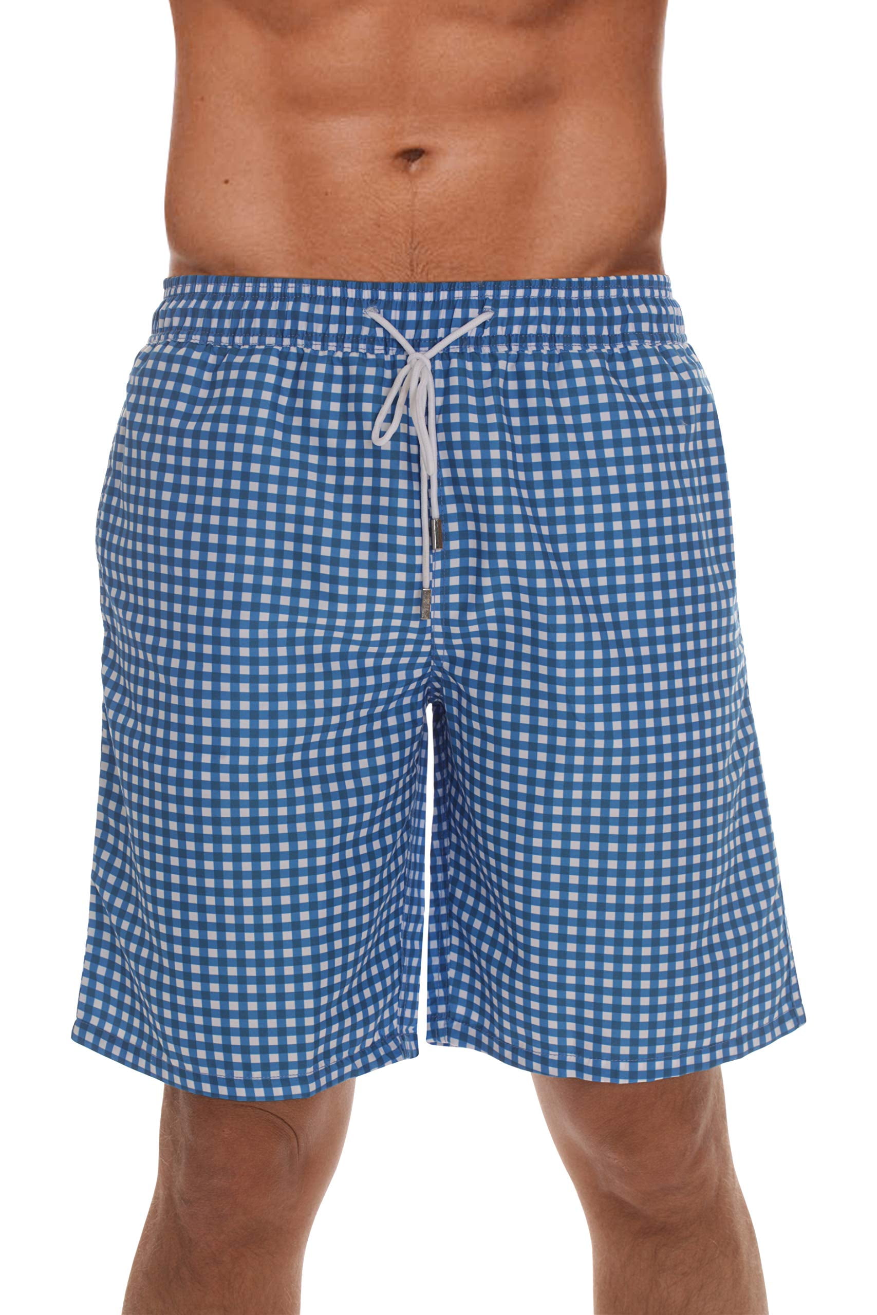 メンズウェア HIIT CHECK BEACH NAVY Whiskey and Oak Men's Bathing Suit Swim Trunks 94953-5726-XS (Navy