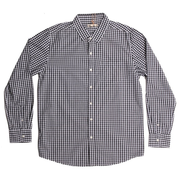 Whiskey and Oak Mens Plaid Casual Long Sleeve Button Down Shirts 67901-BLKRED-M (Black White, Medium)