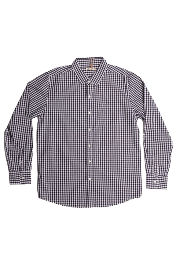 Whiskey and Oak Mens Plaid Casual Long Sleeve Button Down Shirts 67901-BLKRED-M (Black White, Small)