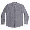 thumbnail image 1 of Whiskey and Oak Mens Plaid Casual Long Sleeve Button Down Shirts 67901-BLKRED-M (Navy White, Small), 1 of 2