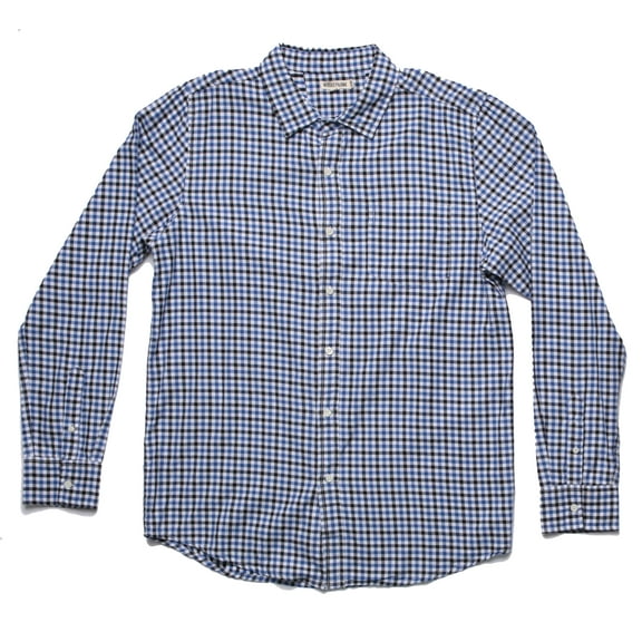 Whiskey and Oak Mens Plaid Casual Long Sleeve Button Down Shirts 67902-BWB-XL