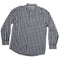 thumbnail image 1 of Whiskey and Oak Mens Plaid Long Sleeve Button Down Shirts 67915-BLK-M (Black White, Large), 1 of 2