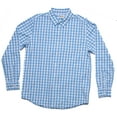 thumbnail image 1 of Whiskey and Oak Mens Plaid Long Sleeve Button Down Shirts 67915-BLK-M (Light Blue White, Medium), 1 of 2