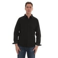 thumbnail image 1 of Whiskey and Oak Mens Slim Fit Long Sleeve Button Down Shirts 67907-WHT-L (Small, Black), 1 of 4