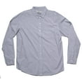 thumbnail image 1 of Whiskey and Oak Mens Stripe Long Sleeve Button Down Shirts 67913-BLK-XL (X-Large, Navy White Stripe), 1 of 2