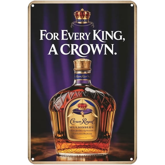 Whiskey tin sign, Vintage Alcohol Spirits Metal Sign print Aesthetic Room Decoration for Home Bedroom Kitchen Bar Coffee Bathroom Indoor Outdoor Wall Decor, 8 X 12 IN